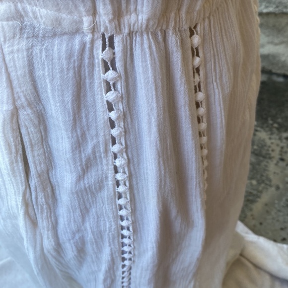 Madewell beautiful maxi gauzy dress w/ flowy appeal and crochet accent & pockets - Picture 7 of 16